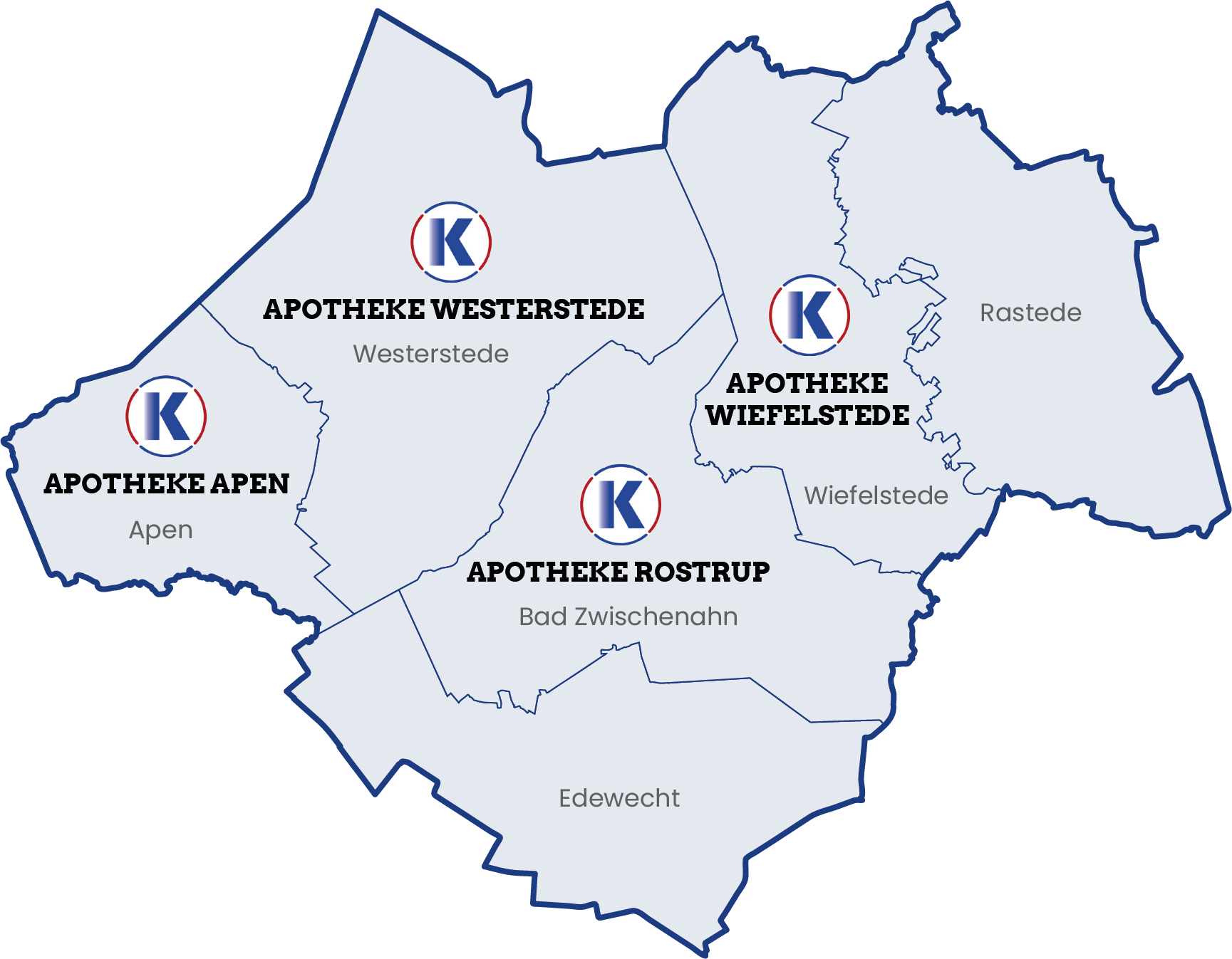 Karte vom Ammerland